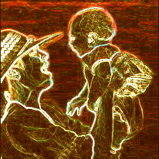 Baby looking at mother